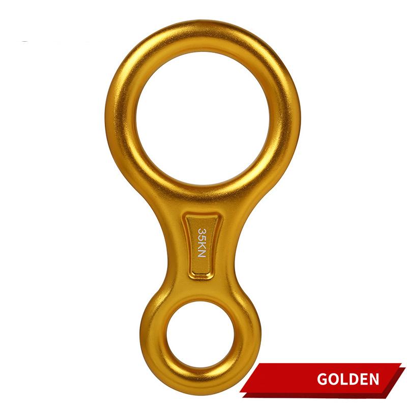 35KN Rock Carabiner Figure 8 Rappelling Rope Descender Aluminum Figure Belay Device Abseiling Downhill Equipment
