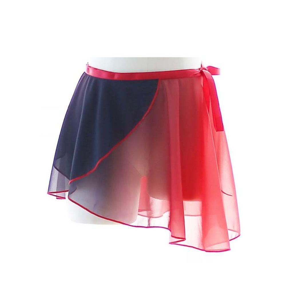 Юбка балетная из шифона, один размер, юбка для балета и танцев, новая гимнастическая юбка для женщин