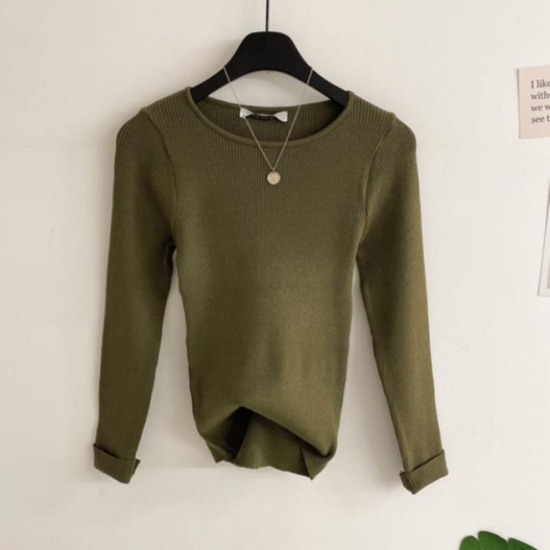 Honey J Soft Slim Ribbed Round Knit  7 Colors 