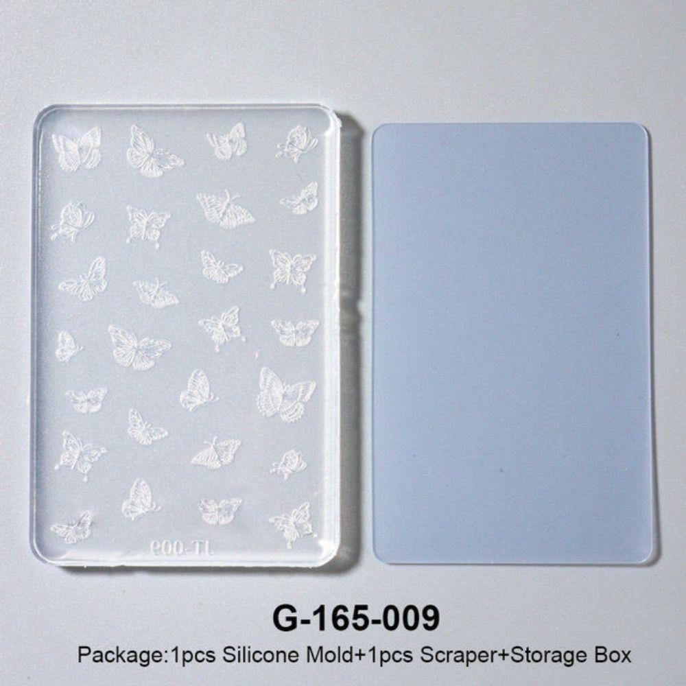 Силиконовая форма для дизайна ногтей в виде снежинок, 3D гелевые трафареты, новый инструмент для резьбы по ногтям, маникюрный инструмент для ногтей «сделай сам»