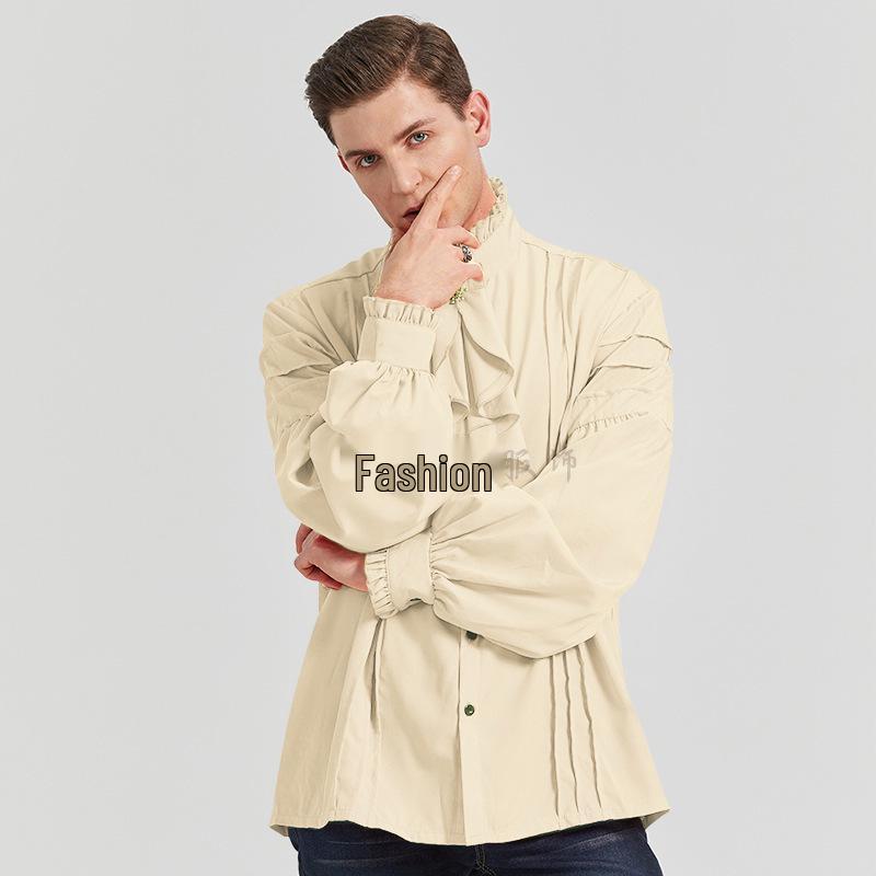 Мужская готическая стимпанк викторианская рубашка 2024