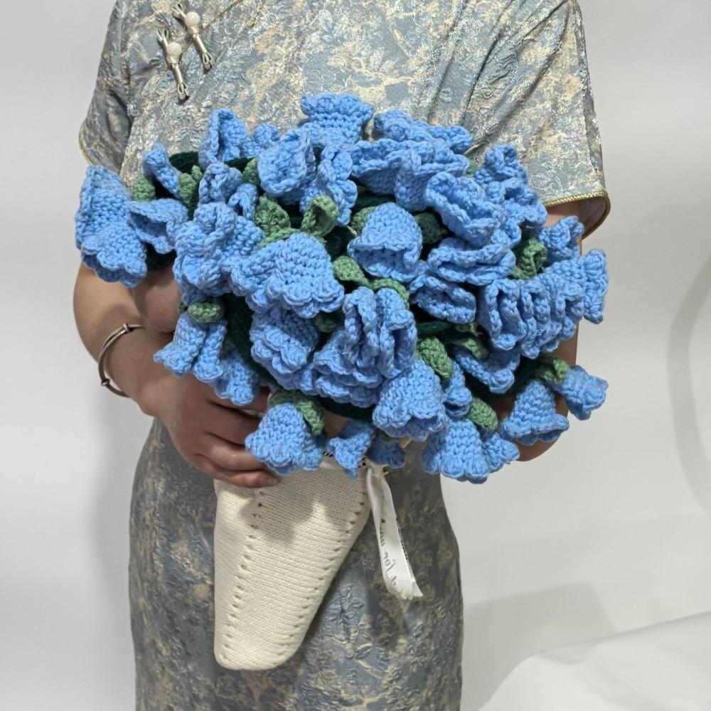 Fashion Knitted Flower Blanket Finished Flower Hugging Blanket Orchid Nap Blanket  Mother's Day