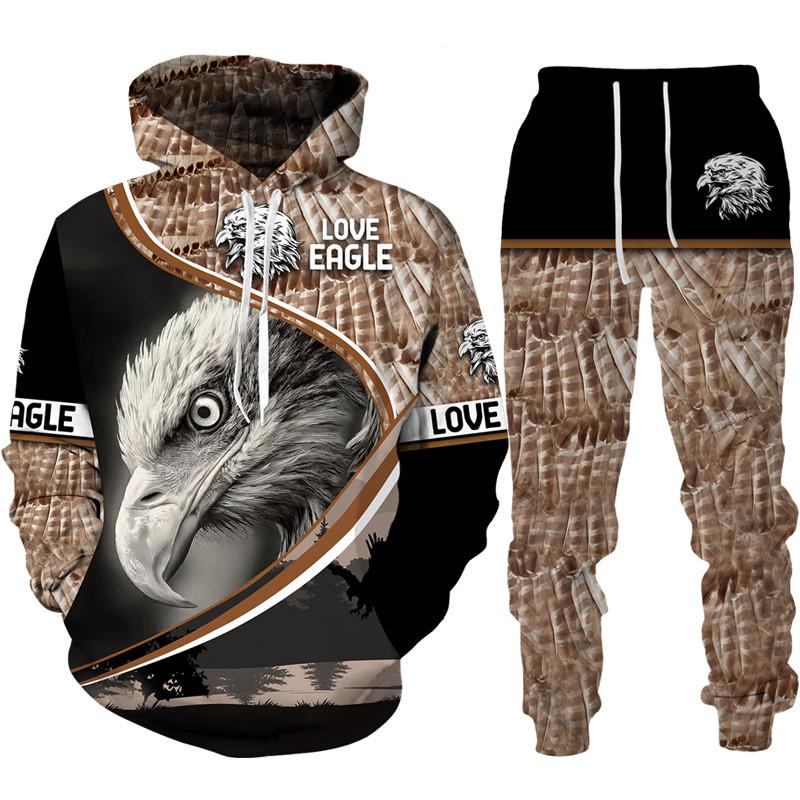 Крутая толстовка с 3D принтом флага США Eagle/костюм для мужчин и женщин, толстовки + спортивные штаны, комплект одежды для бега, модная уличная одежда в стиле хип-хоп
