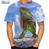 Summer Hot Sale 3D T-shirt Fashion Animal Lizard Print T Shirt Personalized Harajuku Style Street Breathable Short Sleeve Top