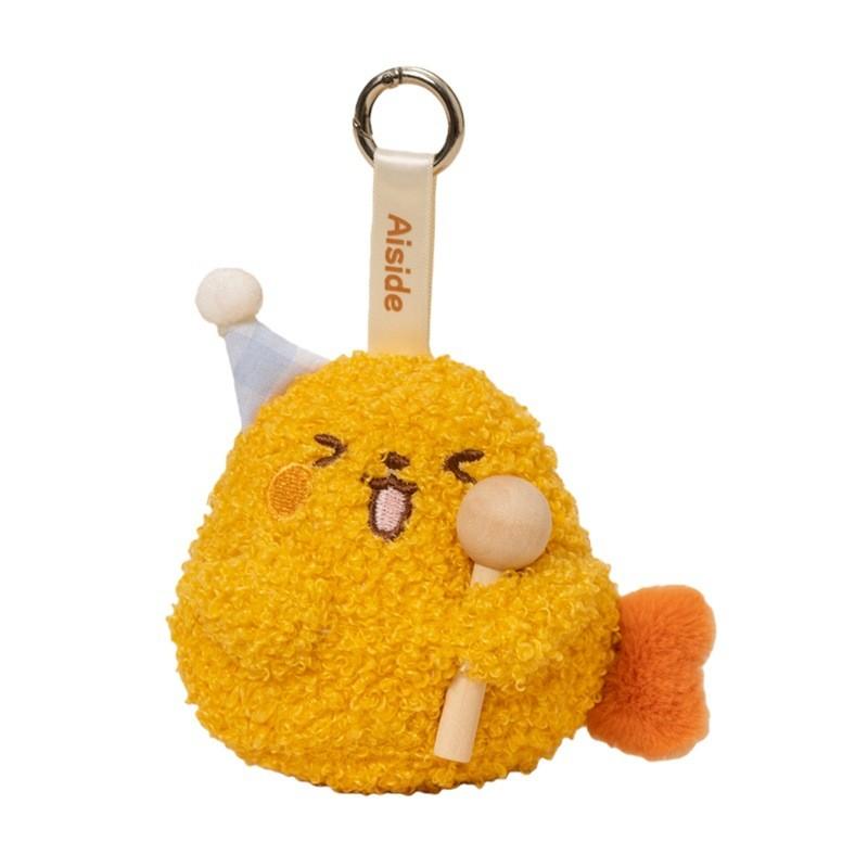 Knock On The Wooden Fish Plush Keychain With Soft Polyester Filling For Gift And Decoration