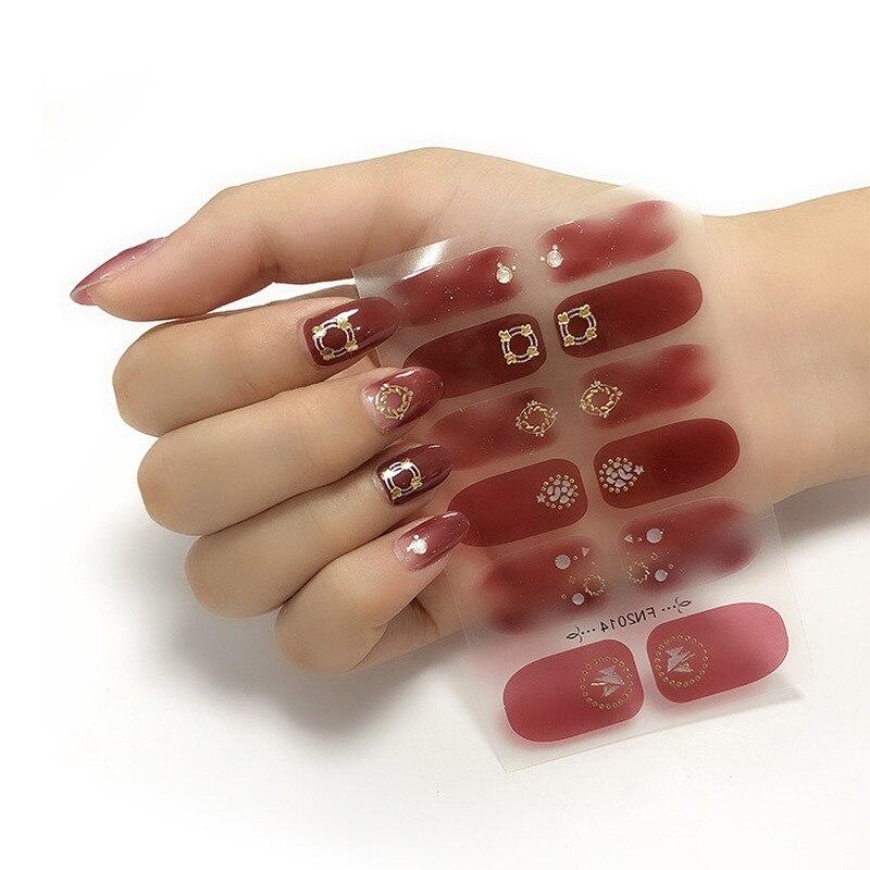 Наклейки для ногтей, бронзирующие, модные, с полным покрытием, наклейки для ногтей, маникюрные летние простые наклейки для ногтей, аксессуары для искусства, сделай сам, инструмент