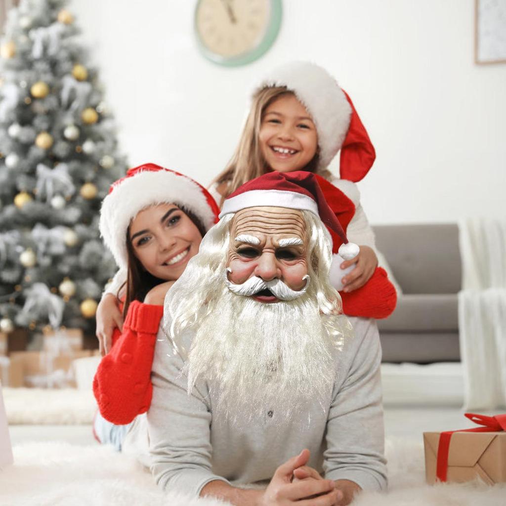 Grandma Christmas Headgear Christmas Headdress Decoration Holiday Soft Latex Adult Headgear Xmas