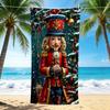 1Pc Christmas Nutcracker Soldier Beach Towel Quick Dry Multiuse For Beach Pool Gym Yoga Home Travel Christmas Halloween Xmas Gift S27