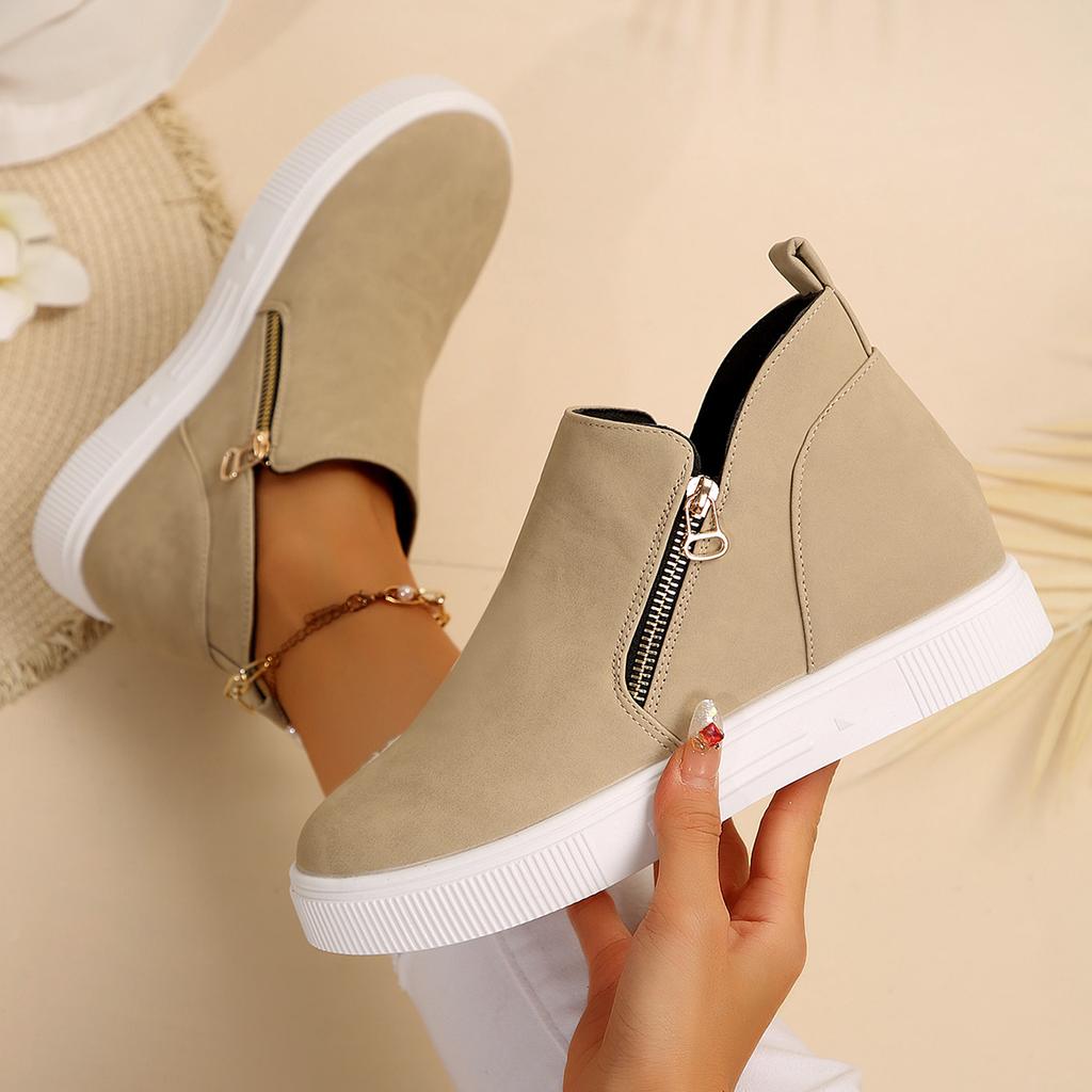 Women Outdoor Winter Ladies Shoes 2025 New Side Zipper Casual Solid Sports Ankle Boots Comfortable Shoes for Women