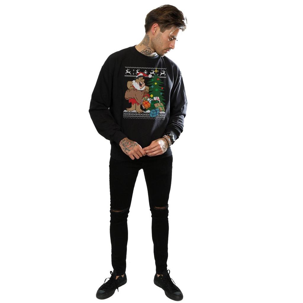 The Flintstones Mens Christmas Fair Isle Sweatshirt