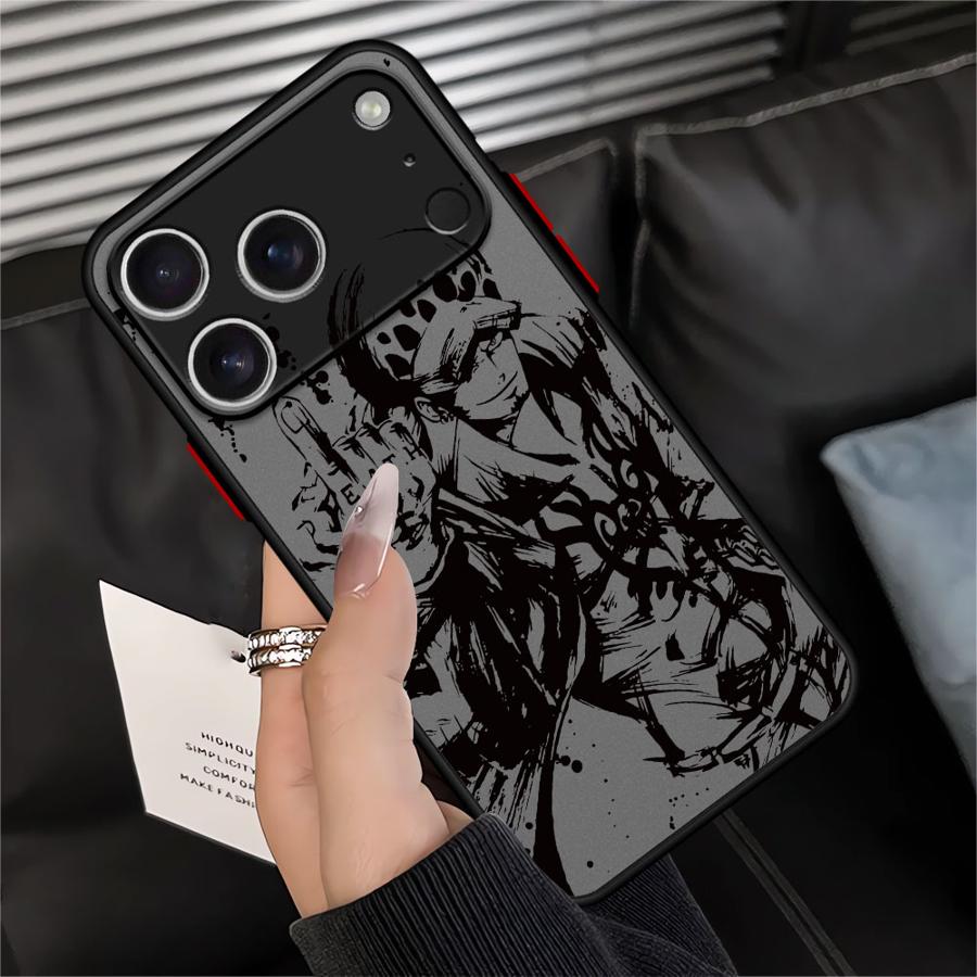 Чехол для телефона One Piece Law Luffy Back Cover Case для iPhone 17 Pro Max 13 Mini Air 15 X XS XR 16 Plus 11 12 14 17P 16P 7 8 SE