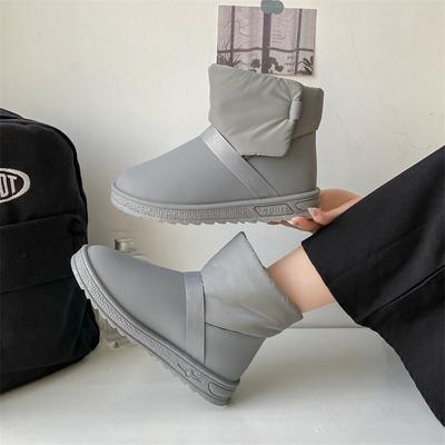 Обувь для женщин, массивные женские зимние ботинки, ботильоны с круглым носком, белая платформа, промо-акция, мягкая искусственная кожа, зима 2024, новинка, работа