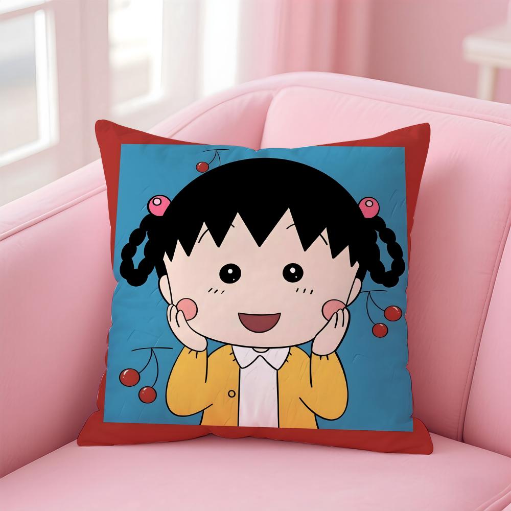 CCherry Marukochan Cushion Cover Pillow Case Soft Friendly Fabric Concealed Zipper