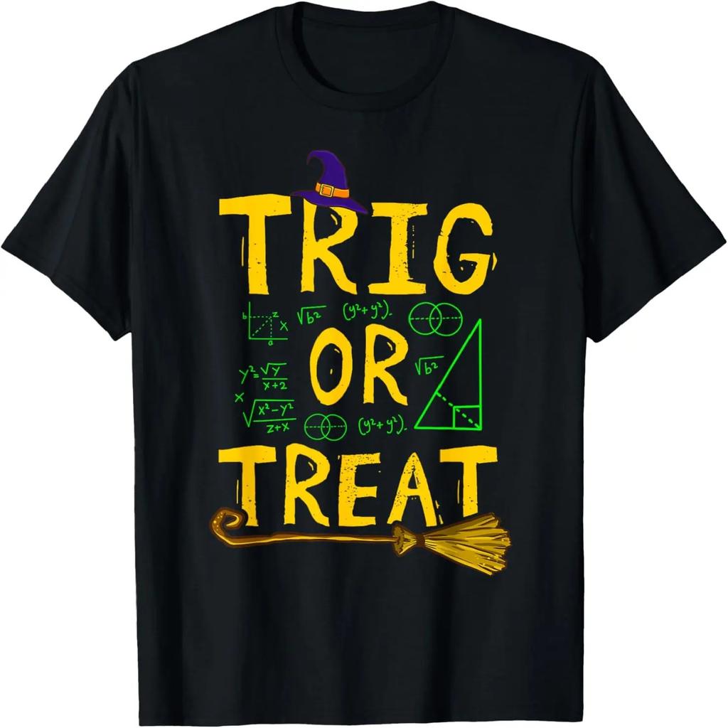 Halloween Math Teacher Trig Or Treat Student School College T-Shirt