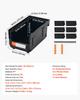 VEVOR Plastic Stackable Storage Bins, 37.7 x 21.5 x 18 cm (6 Pack), Plastic Containers for Organizing and Storage Bins for Closet, Garage