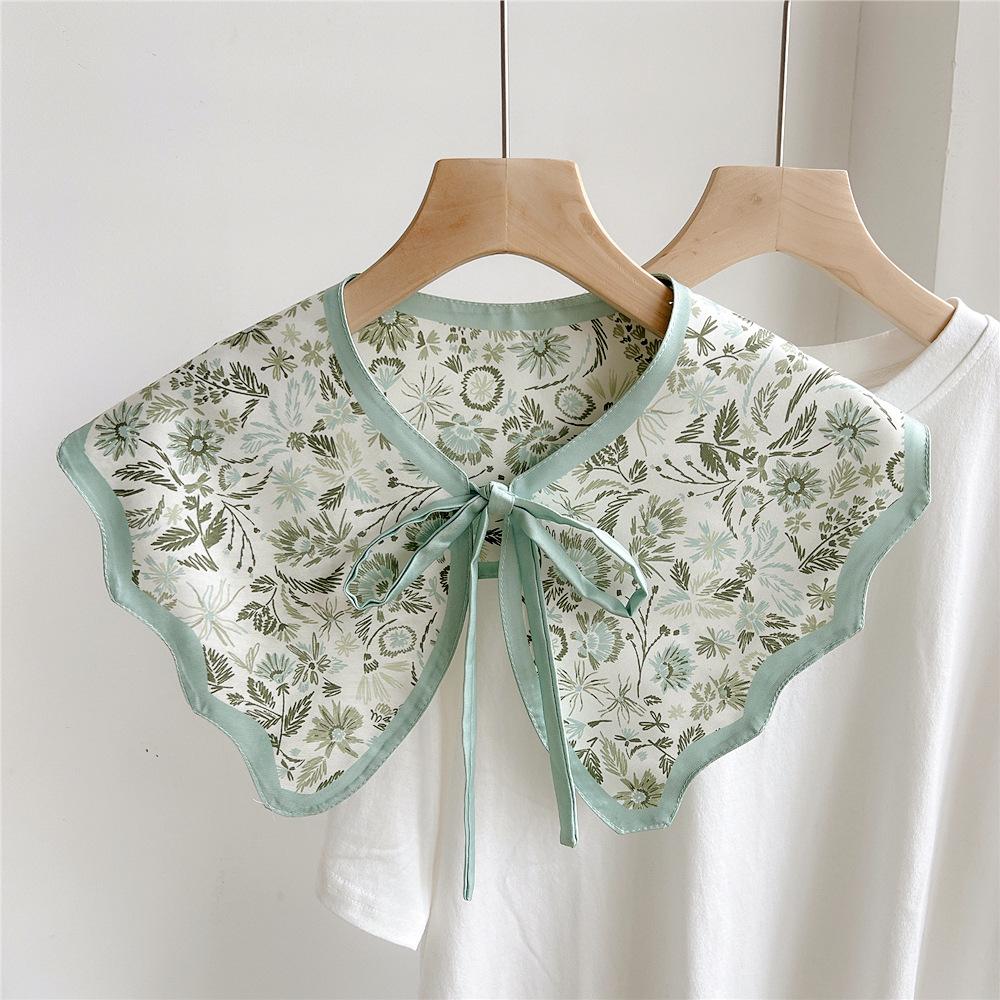 Beautiful Flower Sunscreen Shawl Scarf Decoration Fake Detachable Collar Protect Neck Shoulder Women Girl Dress Accessories