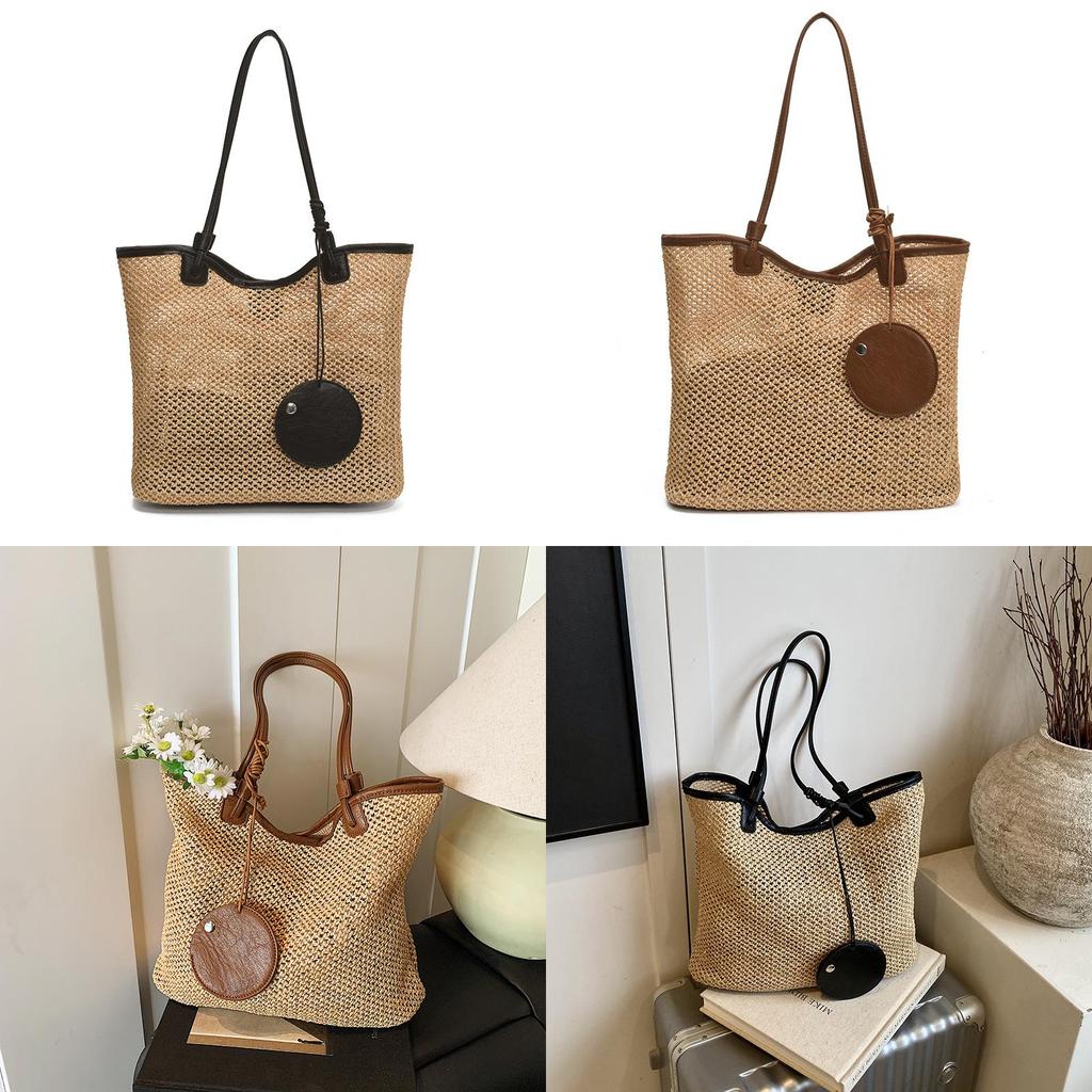 Woven Bag For Women With Hollow Design And Magnetic Closure For Daily Use