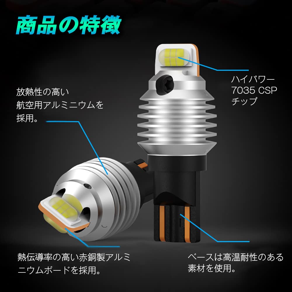Светодиодные лампы T10 SMD Высокой яркости Клиновидные Белые для подсветки Номерного знака, Салонных огней, 6500K, 2 шт., Неполярные, Встроенный обманщик, Огни,