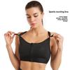 Спортивный бюстгальтер для беременных и кормящих с застежкой-молнией спереди и красивым дизайном спины