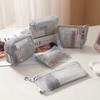 Breathable Transparent Storage Bag Square Mesh Storage Pouch New Cosmetic Bag  Office Organization