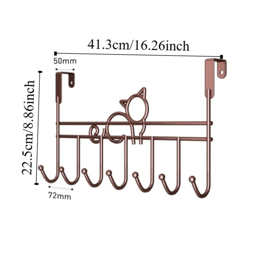 Space Saving Door Storage Hook Punch-Free Door Hanger Rack Traceless Organizer Rack Home Use