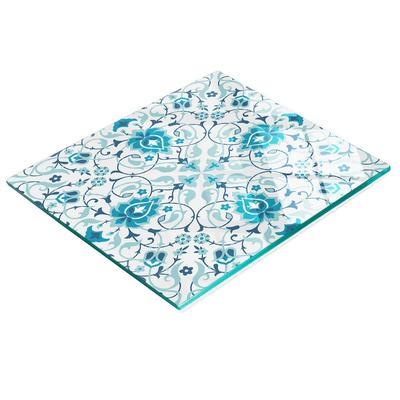 Multifunctional Decorative Glass Kitchen Board Arabic Pattern 60x52 Cm