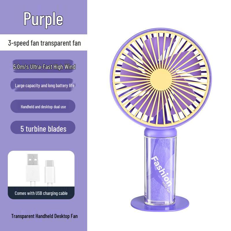 Three-Speed Portable USB Rechargeable Mini Handheld Fan