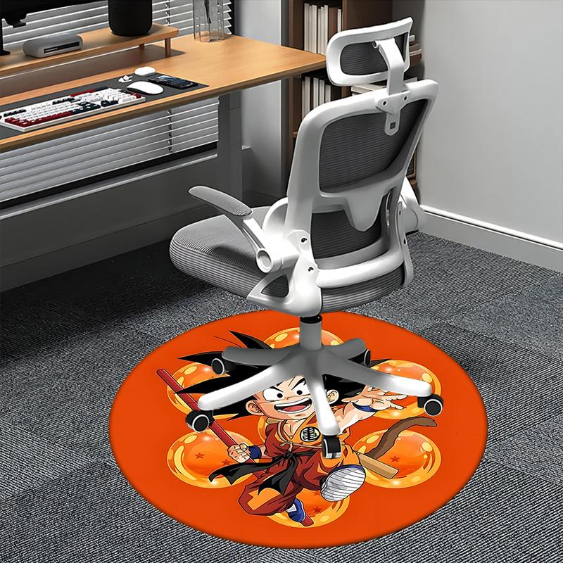 Dragon Ball Z Goku Chair Mat Round Carpet - Anime Decor for Home Office Living Room Bedroom Gift0483b