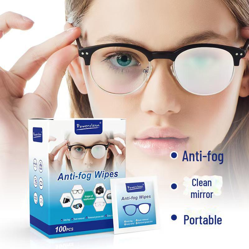 Disposable Anti-Fog Lens Cleaning Wipes for Glasses - Portable Winter Cloth