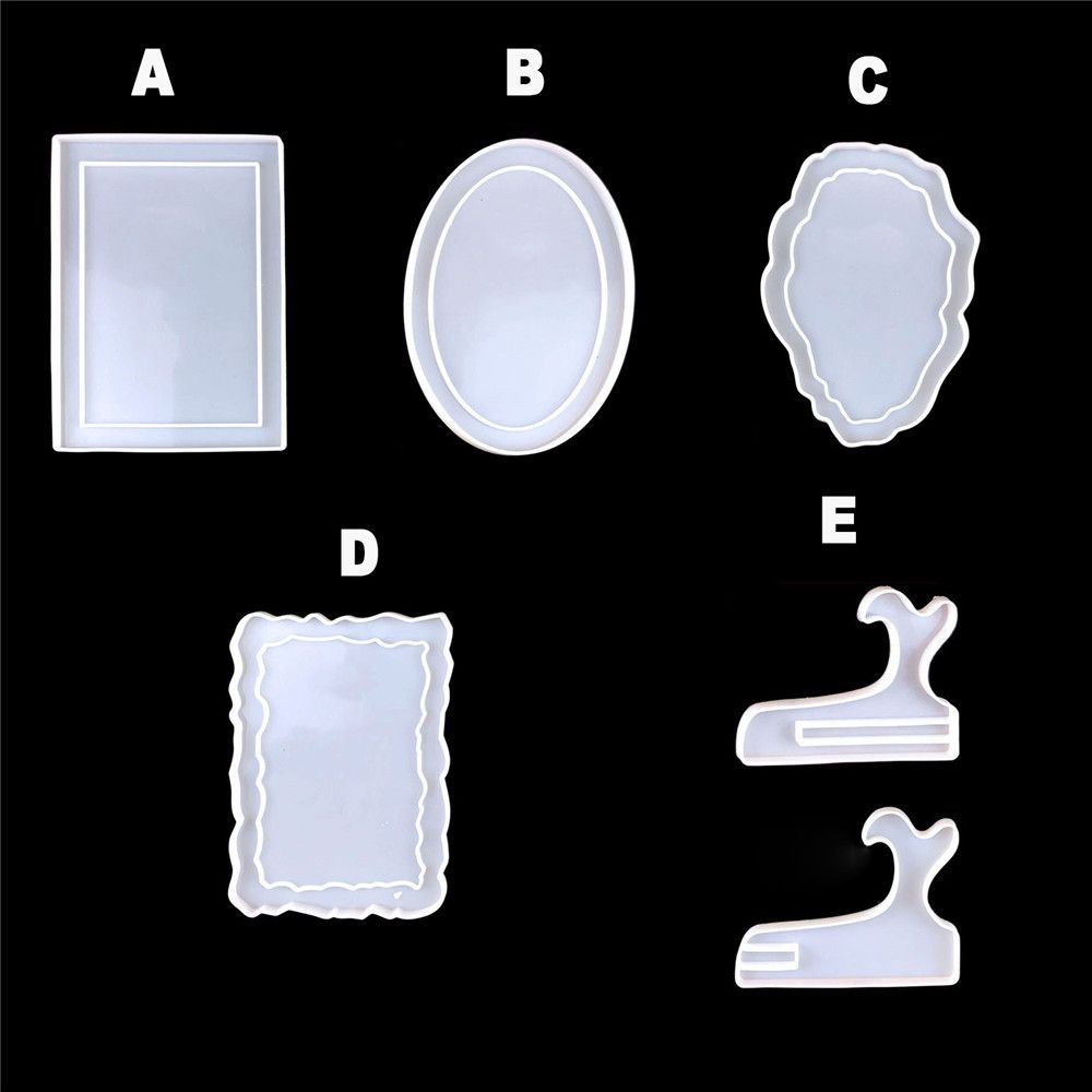 Кристалл эпоксидная смола квадратная круглая рамка для подвески форма фоторамка силиконовая форма смола форма