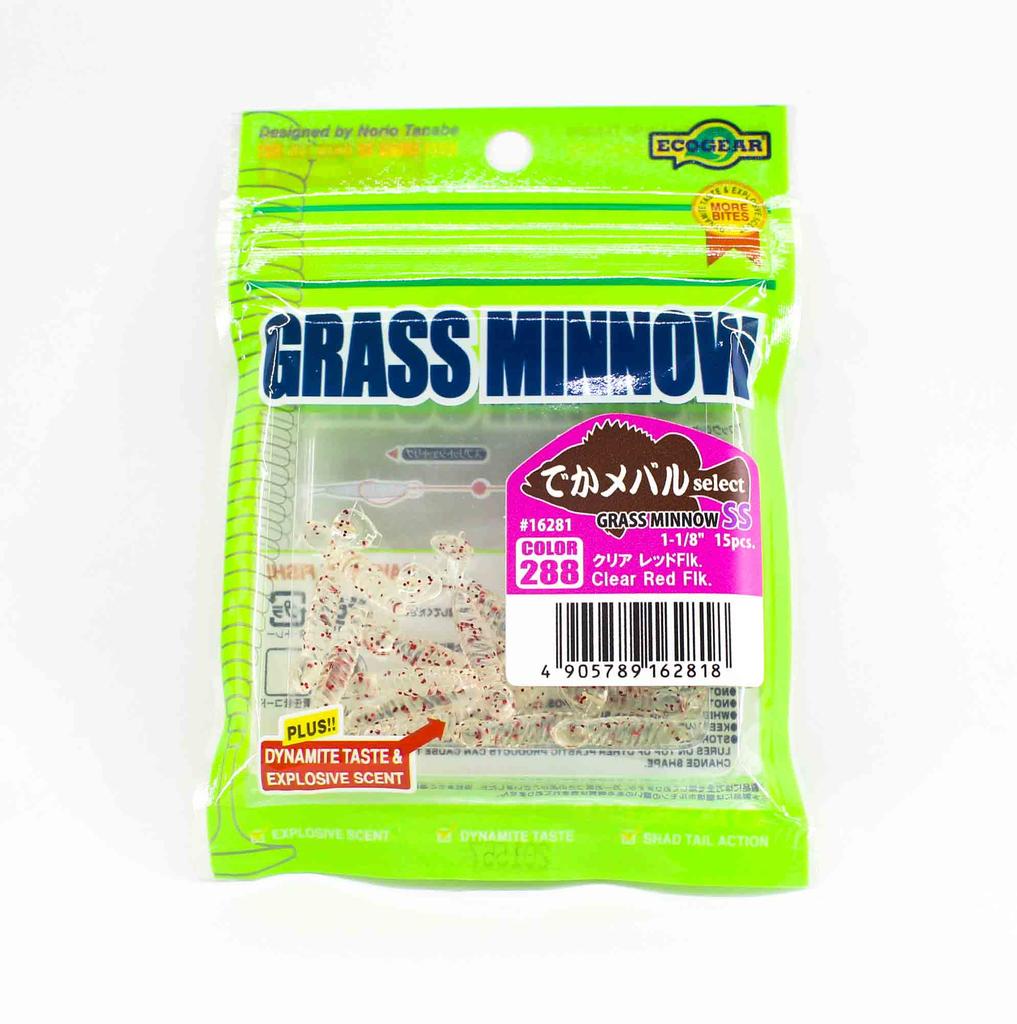 Ecogear Мягкая приманка Grass Minnow SS 1-1/8 дюйма 15 штук в упаковке 288 (2818)