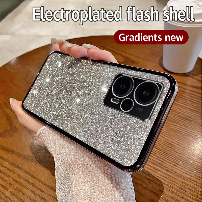 Для Xiaomi Poco X4 GT Чехол Redmi K50i Чехол для телефона Блестящий блестящий силиконовый объектив камеры Мягкая задняя крышка