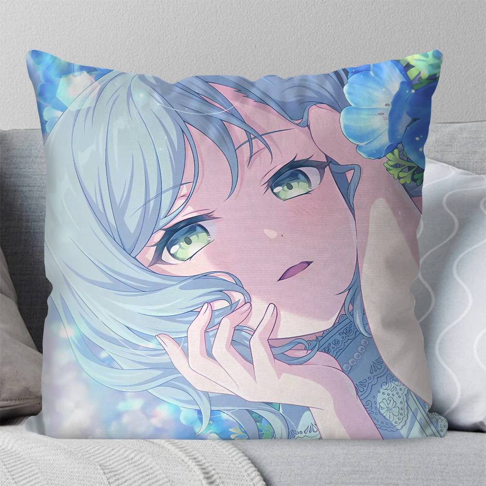 Хикава Хина Аниме BanG DDream Наволочка Модная Квадратная Наволочка Спальня Диван Комната Ins Декор Отдых