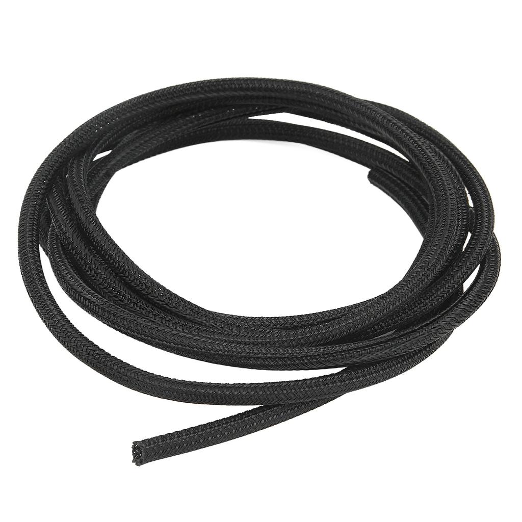 5mm 0.2in Black Cord Protector Self Wrapping Wire Loom High Temperature Resistant Cable Sleeve for RV Boat 3meter 10ft