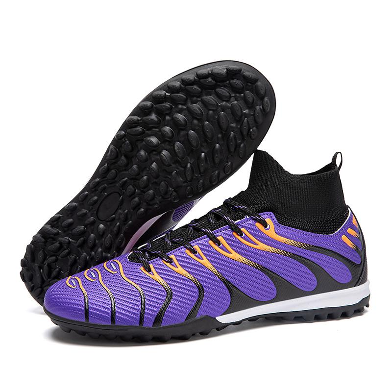Teenagers Professional Soccer Shoes Purple Tf/Fg Futsal Sneakers Man Non-Slip Wear-Resistant Football Boot Men Zapatilla Futbol