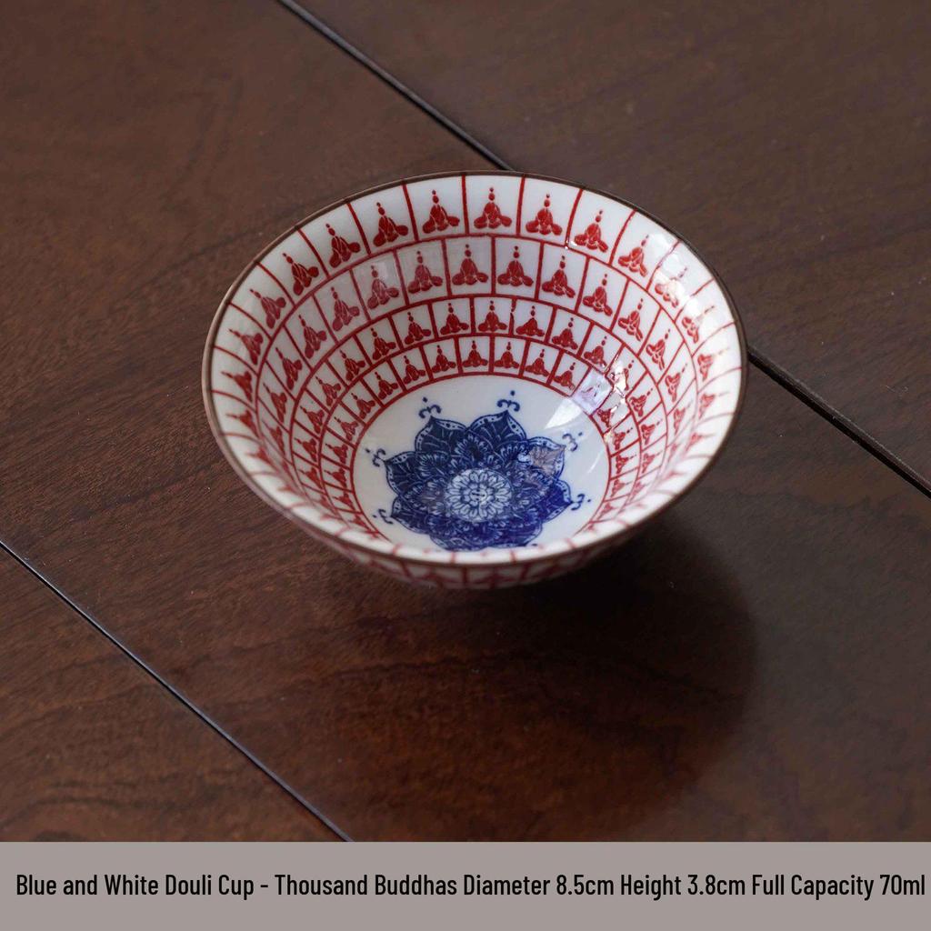 Двухцветная сине-белая фарфоровая чашка доули - Керамическая чашка мастера кунг-фу, Японская дегустационная чаша, Одинарная чайная чашка.