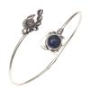 Lapis Lazuli Gemstone Handmade Silver Jewelry Cuff Bracelets 7''Adjustable