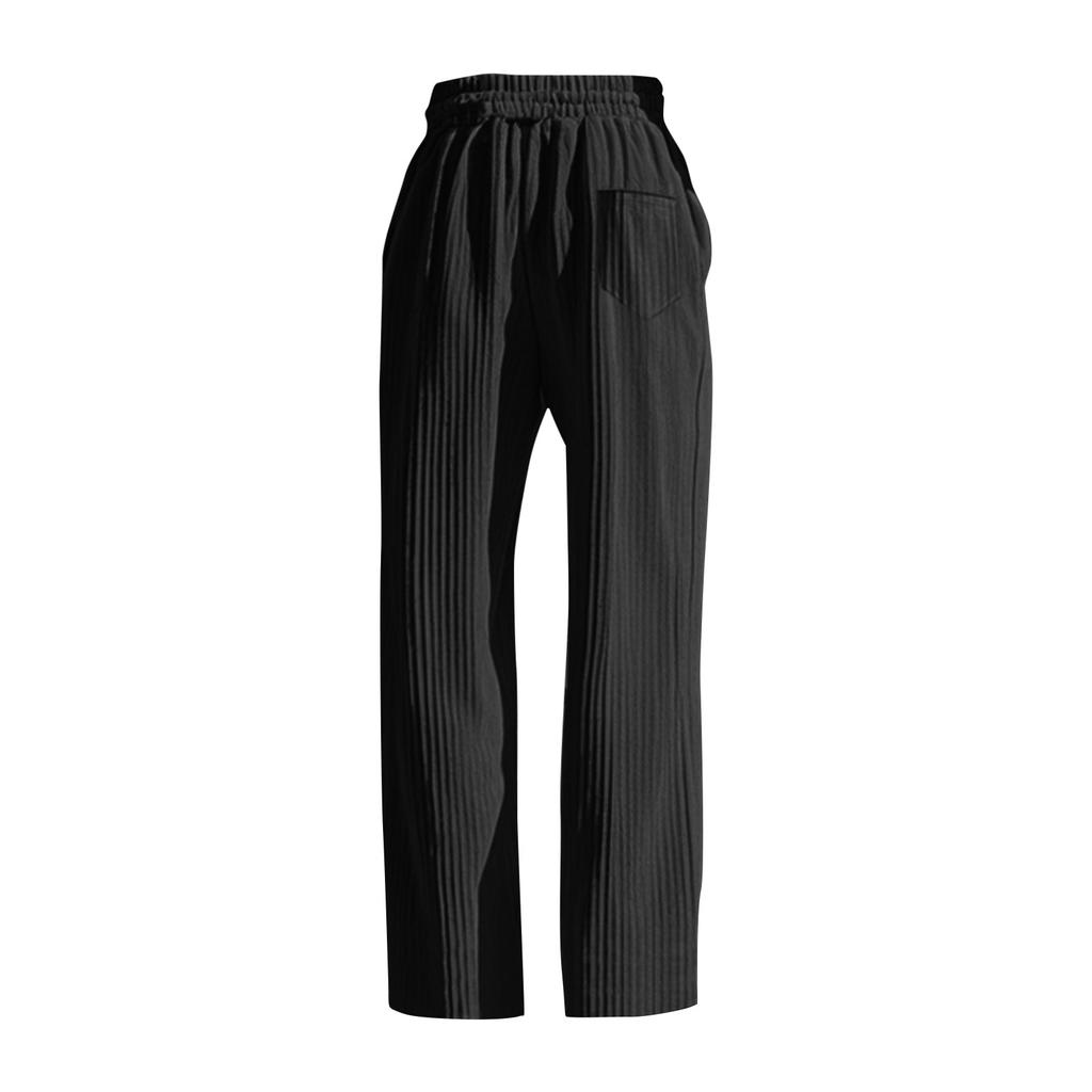 Мужские однотонные вертикальные полосатые повседневные спортивные модные брюки на шнурке