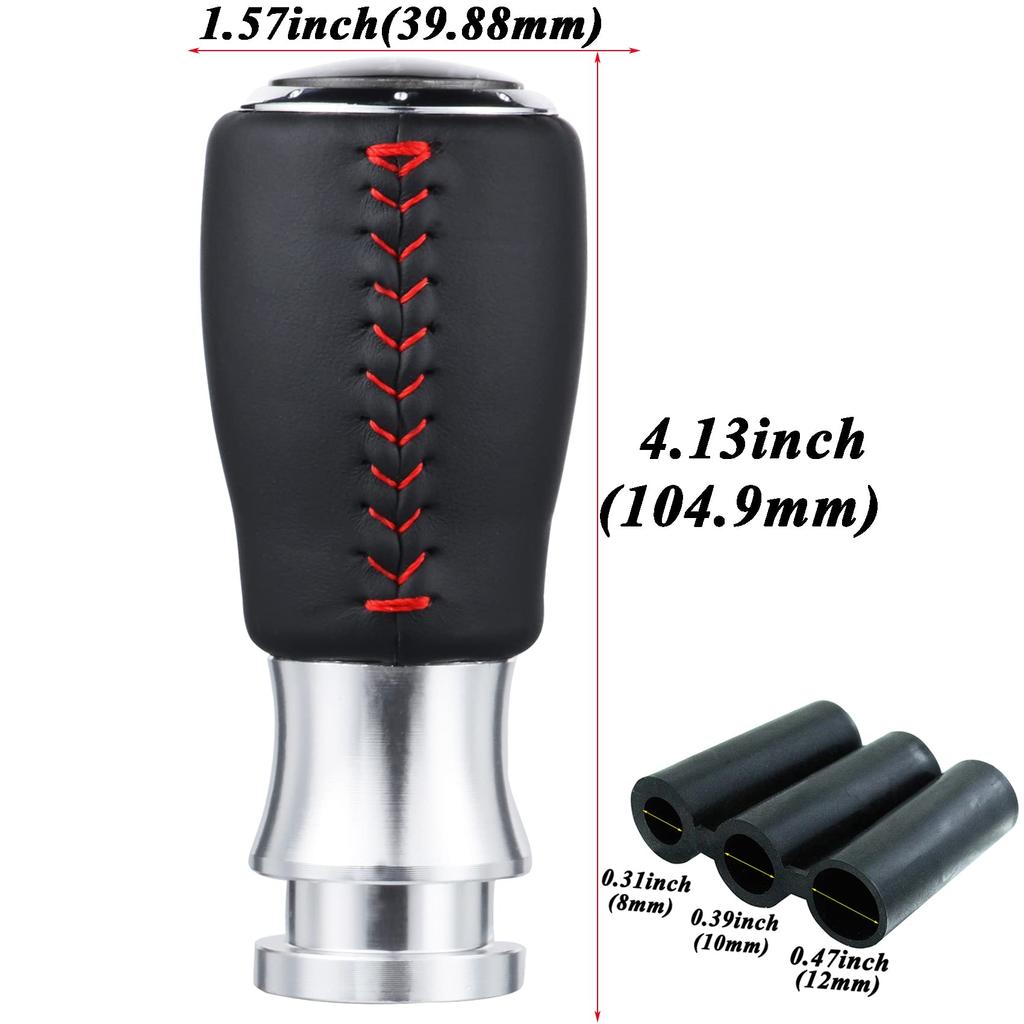 Abfer 5 Speed Car Shifter Knob Universal Gear Stick Shift Lever Handle Head Fits Most Vehicles (Red)