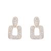 Autumn and Winter Fashion Geometric Dangle Earrings Cubic Zirconia Korean Statement Stud Earring Luxury Jewelry