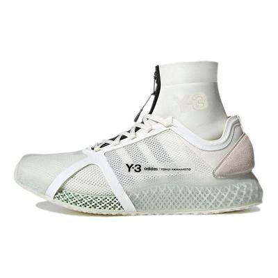 Y-3 Runner 4D IOW Mid Core Белые кроссовки унисекс Off-White Black GZ9142