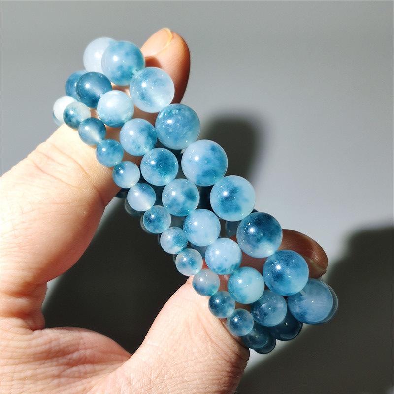 6/8/10/12mm Natural Blue Chalcedony Jasper Jade Bracelets Classic Men Women Buddha Bracelets Minimalist Yoga Meditation Jewelry