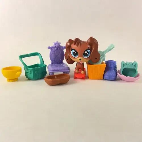 Hasbro Littlest Pet Shop Мультяшная Q-версия Животное Мини-подставки Котенок с короткой шерстью Собака Милый Большеглазый Детские Фигурки Игрушка