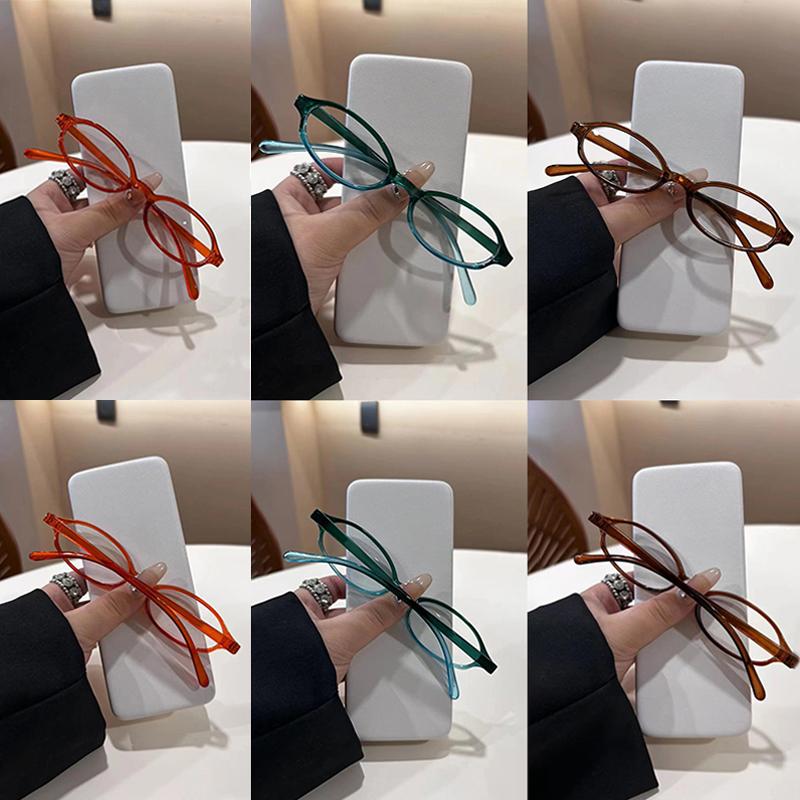 Ретро маленькая оправа для очков для девочек стиль ретро овальные очки женские очки декоративные компьютерные анти-синие очки