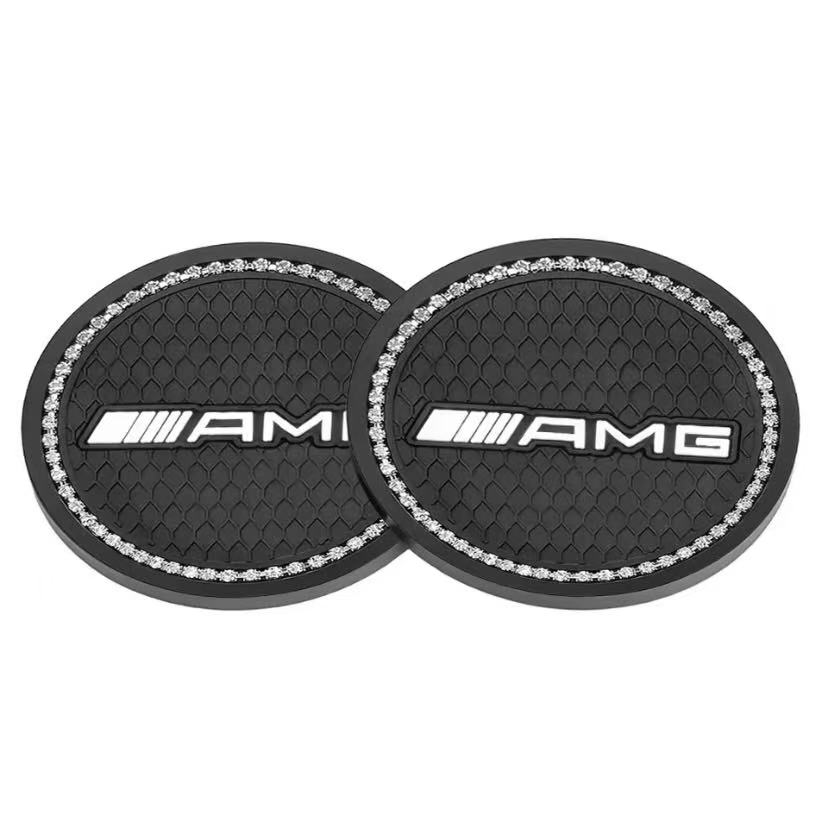 Car Coasters Rubber Water Cup Holder Anti-slip Pad Stickers For Mercedes benz A B C E G CLA GLK CLASS W221 W212 W213 W176 W205 CP2