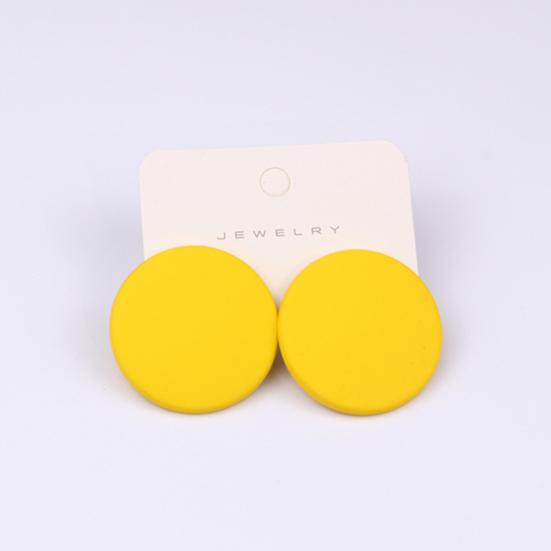 1 пара серег-гвоздиков ярких цветов с геометрическим рисунком, аэрозольная краска, пирсинг, простые для женщин и девочек, большие