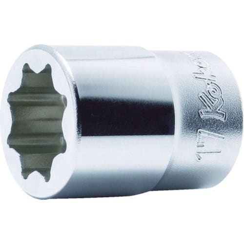 Ko-ken Double Quadruple Socket, 4109M-14, 12.7mm Drive, 38mm Overall Length, 14mm Thread, 1 Piece