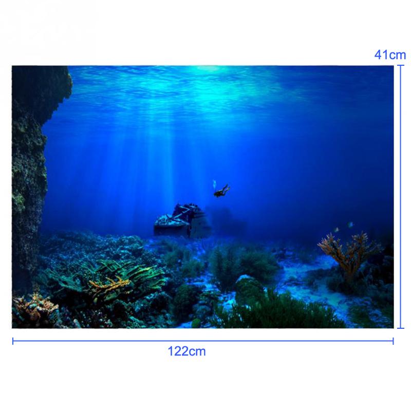 Fish Tank Background Decorative Painting Plants Hd Aquarium Landscape Sticker