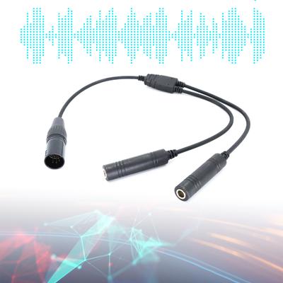 Адаптерный кабель для авиационной гарнитуры GAs Male to XLRs Double Female Connectors Подключите гарнитуру GA к системе внутренней связи Airbus