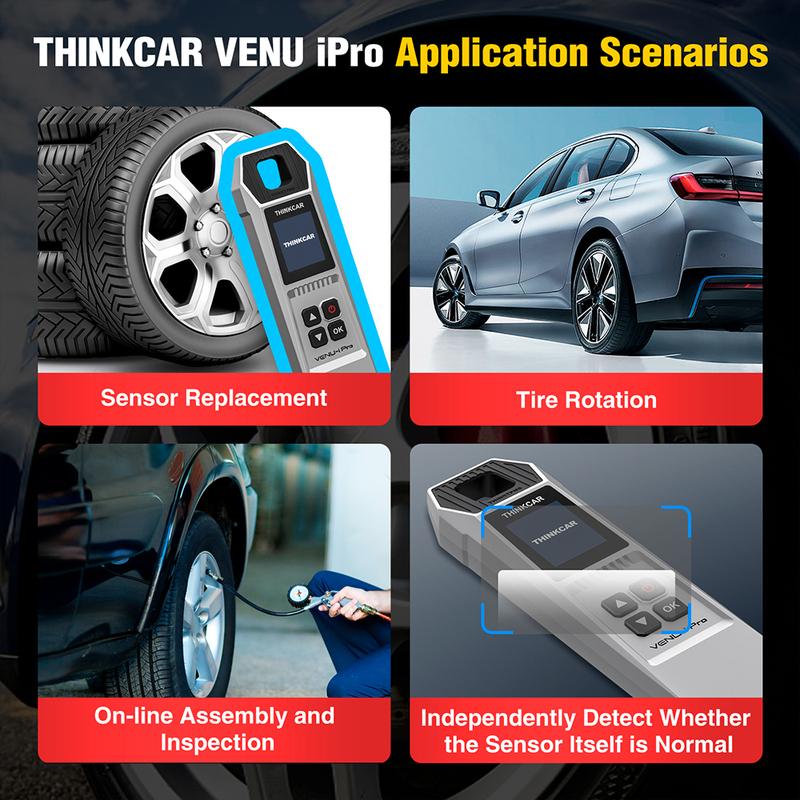2026 Новый THINKCAR VENU-I PRO Диагностический инструмент давления в шинах TPMS Программирование датчиков 315 МГц/433 МГц Работает с THINKTOOL/689BT